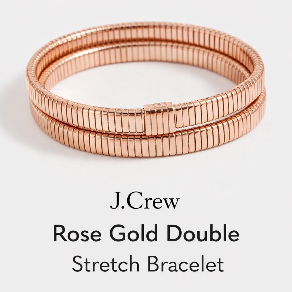 J. Crew Rose Gold Double Stretch Bracelet